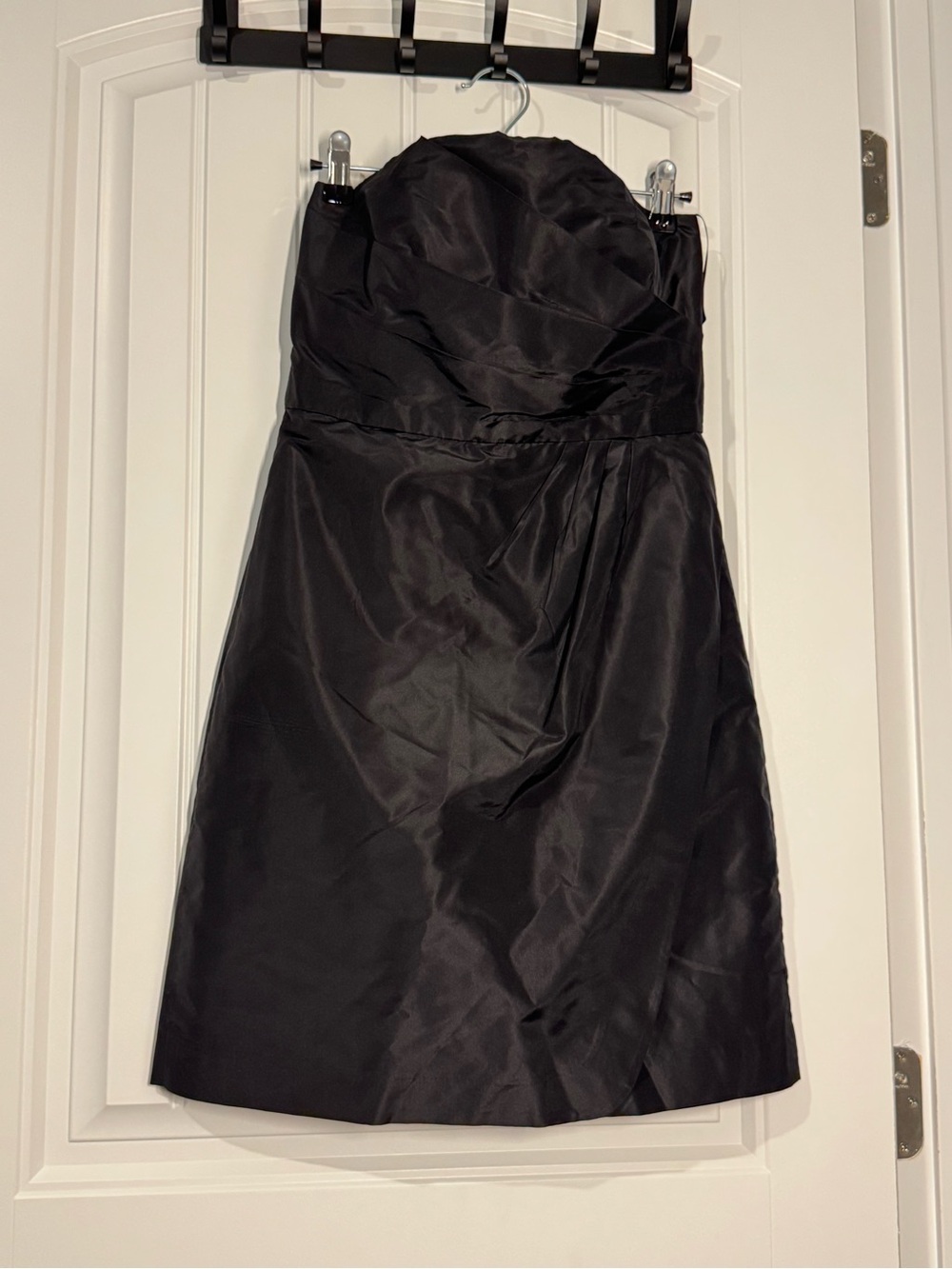 J. Crew Strapless Black Silk Cocktail Dress